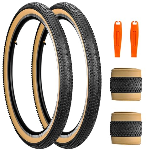 ZUKKA Pneus pliables 24 pouces 24 x 2,125 57-507 pour vélo de montagne et remplacement pour cruiser, vélo commuter