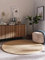 benuta Greta Tapis en sisal pur - 100 % sisal - Rond et de style : bordure, uni, Natural Living - Scandi Living - Facile d'entretien pour le salon, la chambre à coucher, crème, diamètre 250 cm rond