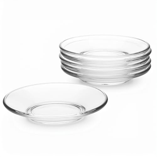 Glasmark KROSNO 1992 Plato para Café Té Postre Vidrio Transparente Redondo 10,7 cm