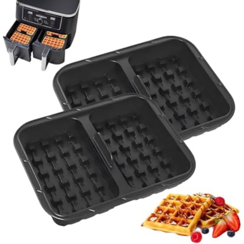 Inserti doppi per friggitrice ad aria calda, confezione da 2, in silicone, per AF400EU, AF451EU, SL400EU, AF500DE, accessori adatti per forno e microonde, colore nero