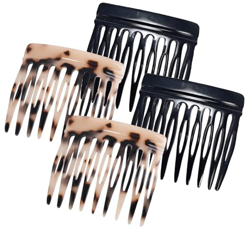 Xanthelle Haarkamm, 4 pièces Petits peignes French Combs à fixer, Peigne décoratif pour cheveux fins dames