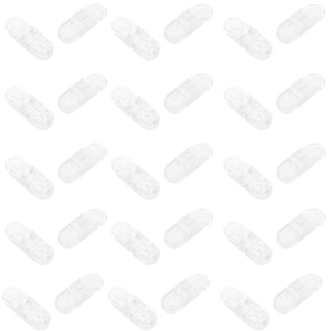 MOLUCKFU 50 Clip Porta Ciuccio per Ragazzo Ragazza Trasparenti Fermagli per Catenella Porta Ciuccio Accessori Leggeri e Resistenti per Massaggiagengive e Ciucci Protezione Igienica