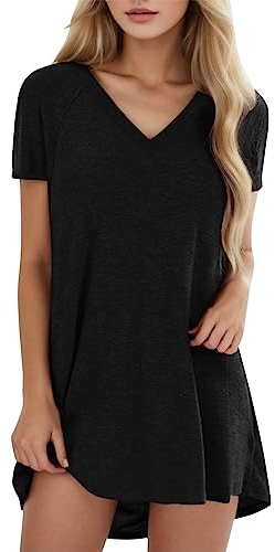 T-shirt femme grande taille imprimé col en V manches courtes t-shirt long chemisier