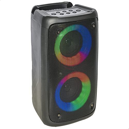 ENCEINTE ACTIVE 2 x 3/8cm 100W AVEC BOOMERS LUMINEUX