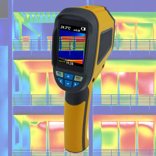 Wärmebildkamera Infrarotkamera Thermografie Gebäude Sanierung Schimmel Energiepass Taupunkt Pyrometer IR4