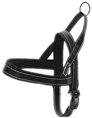 Hundegeschirr Mesh Welpengeschirr Nylon Norwegergeschirr Soft Vest Harness Brustgeschirre Reflektierende Sicherheitsgeschirr Brustgurt für Kleine, Mittlere und Große Hunde (XS, schwarz)