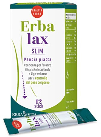 ERBA VITA Erbalax Slim Pancia Piatta integratore alimentare con Senna per il benessere intestinale a base di succhi di Prugna ed estratti vegetali