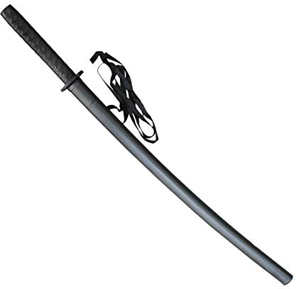 DEPICE Bokken Hartkunststoff inkl. Saya - 101 cm / Bokken 600 g – Iaido Aikido, Schwarz