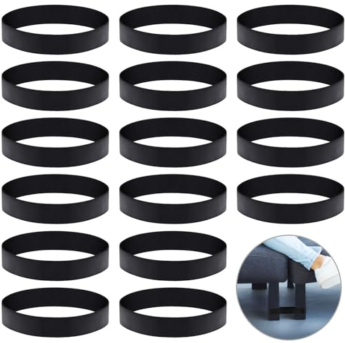 Outus 8 Pcs Sectional Couch Connectors Small Sofa Couch Straps Rubber Bands for Sliding Sofa (Black)