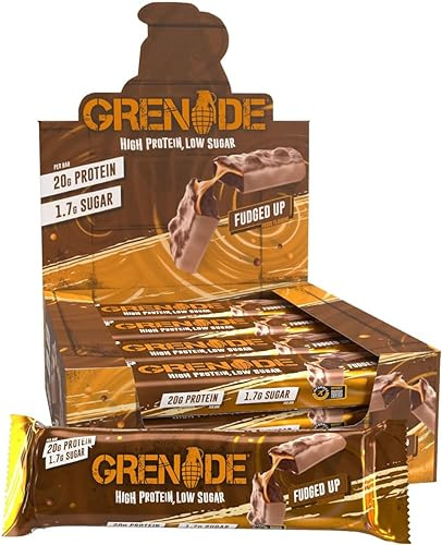 Grenade High Protein, Low Sugar Bar - Fudged Up, 12 x 60 g (Packaging May Vary)