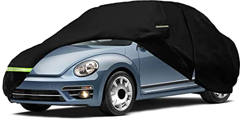 Housse de Protection Voiture Remplace pour VW Beetle 1998-2022, 300D Tous Temps Étanche Bâche Voiture avec Porte Zippée et Sangle Coupe Vent