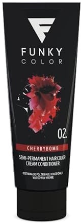 FUNKY COLOR CHERRYBOMB 02, tinta semi-permanente per capelli, tinta semipermanente per capelli, colore semi-permanente, 28 colori