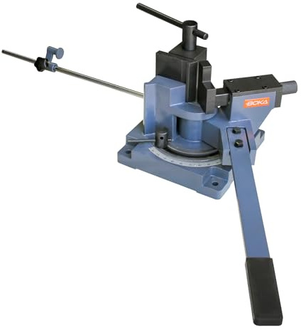BOKA Winkelbieger für Baustahl, Rund- & Flachstahl | Manuelle Metallbiegemaschine aus Stahlguss, Biegewinkel bis 120° | Profi-Stahlbieger UB-100A