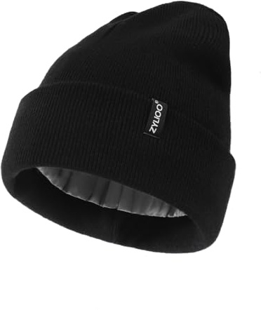 Zylioo S/M/L/XL/XXL fleecefodrade mössor för olika huvuden, polar fleecefoder stickade mössor, vinter varm skalle manschett skidhatt