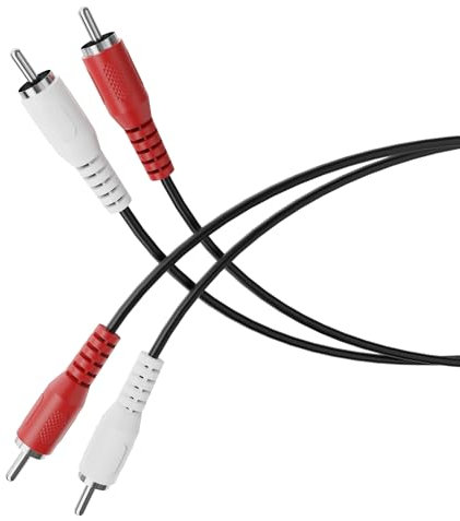 HDSupply - Cavo audio RCA, 2.5m, Maschio/Maschio, Nero, Per amplificatore, lettore DVD, music player, antenna satellitare, altoparlante