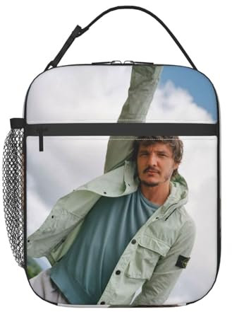 EZKYZTLW Pedro Star Pascal Lunchbox für Teenager, Mädchen und Frauen, Lunchtasche für Schule, Arbeit, Picknick, Reisen, wiederverwendbare, isolierte Thermo-Tragetasche für Mittagessen
