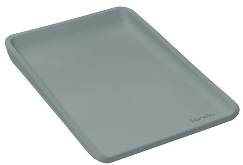 LIONELO Matelas à langer Megs Imperméable Lavable Multifonctionnel en Mousse PU Souple, env. 50 x 70 cm, Antidérapant Sûr Design (Grey)