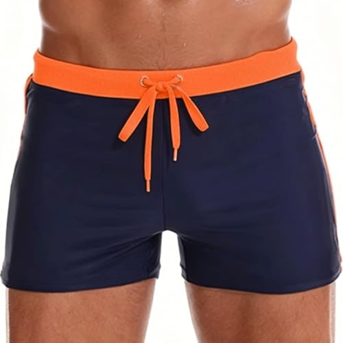 Smatstyle Maillot de Bain Homme Short de Bain Boxer Schage Rapide Slip de Bain Homme Piscine de Plage avec Réglable Cordon de Serrage Doublure de Compression pour Natation Plonge