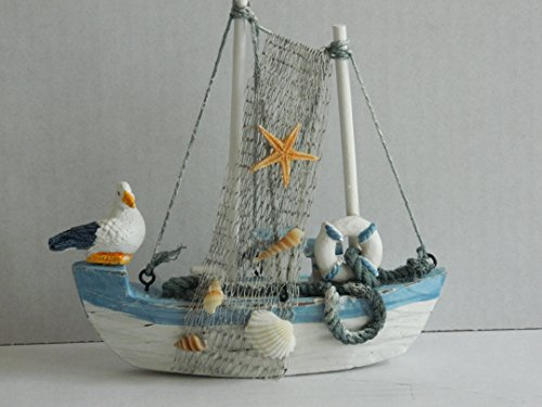 Wooden Fishing Boat Ornament