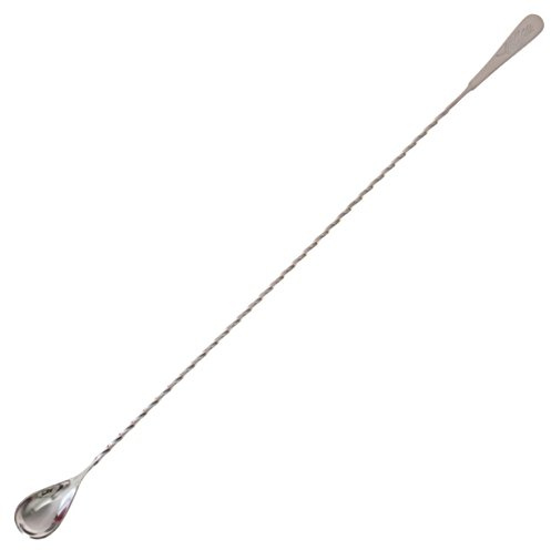 18 Cocktail Mixing Glass Bar Spoon - Long Handle Stainless Steel Drink Pitcher Mixer to Chill and Mix Stirred Drinks - 1 Spoon