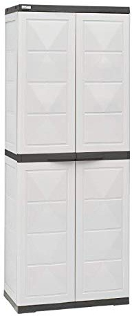 CILVANI SRL Armadio Mobile in Resina Plastica Tuttopiani per esterno dotato di 3 Mensole 65x37x167
