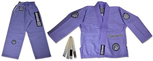 ROLL HARD Kids Brazilian Jiu Jitsu Kimonos Purple (M3)