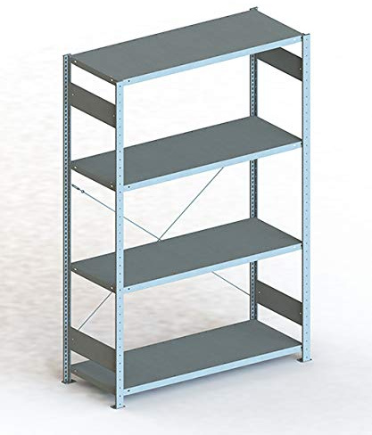 Steckregal aus Metall - Stecksystem Lagerregal 200 x 130 cm - 50 cm tief verzinkt - Fachlast 230 Kg