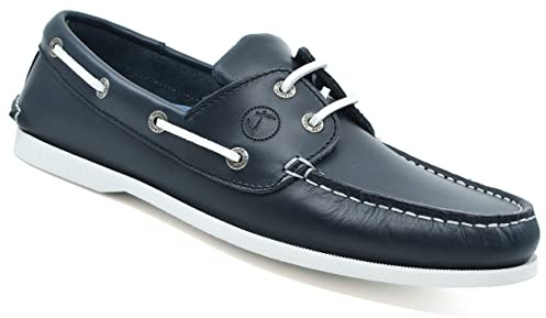 Seajure Herren Bootsschuhe Watamu Marineblau Leder (Numeric_40)