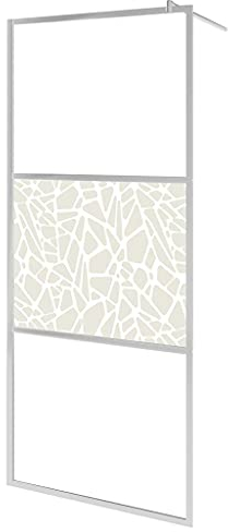 Duschvägg för duschkabin ESG-glas stendesign 115 x 195 cm