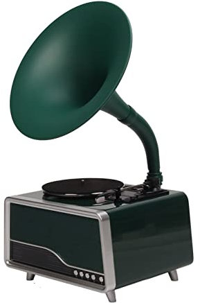Vintage Gramófono Altavoz Bluetooth USB Control Remoto Reproductor de Discos de Vinilo para el Hogar (Enchufe de la UE)