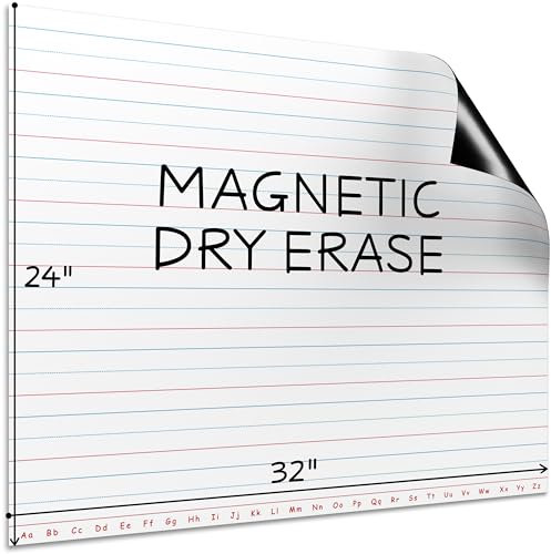 SCRIBBLEDO Cuaderno magnético gigante para aula, 81 x 66 cm, imprescindible para profesores, borrado en seco, papel con forro magnético para pizarra blanca, escritura a mano de tercer grado