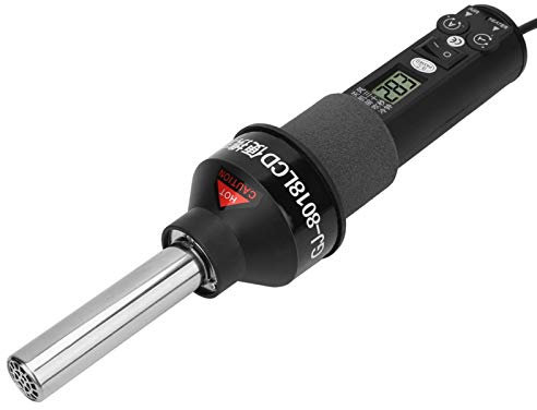 450 W Elektrische Heißluftpistole, Schöne Form, Einfach zu Bedienen und zu Tragen, LCD-Anzeige der Heißlufttemperatur, Präzise Temperaturregelung, Geeignet für die Meisten Lötteile