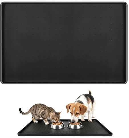 55,5 x 35,5 x 1,5 cm Tovaglietta per Animali Domestici,Sottociotola per Cani,Tappeto Ciotole Cane,Tappetino Cibo Cani,Tappetino per Ciotole Gatto per Piatto per Animali Domestici e Piatto per L'acqua
