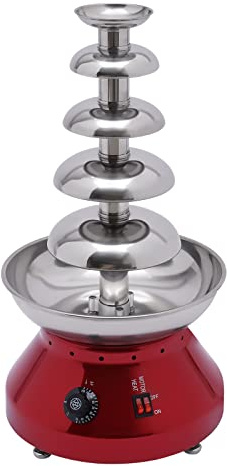 Fuente de chocolate de acero inoxidable, 230 W, 3 L, 5 etapas, con ajuste de temperatura de 30 a 110 °C, para fiestas familiares