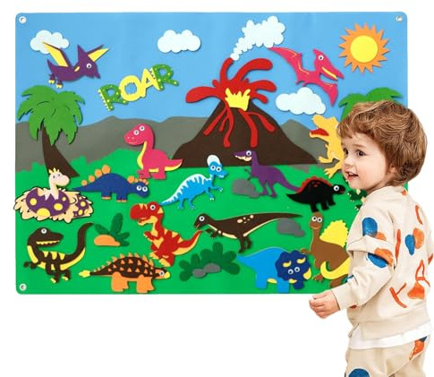 Fuzzy Fieltro Storyboard Set, 104 * 75 Cm Ciudad/Volcán/Insecto/Granja/Letra Negra Guion Gráfico, Pizarra De Fieltro De Enseñanza, Aprendizaje Temprano, Juguete Interactivo, Regalo De