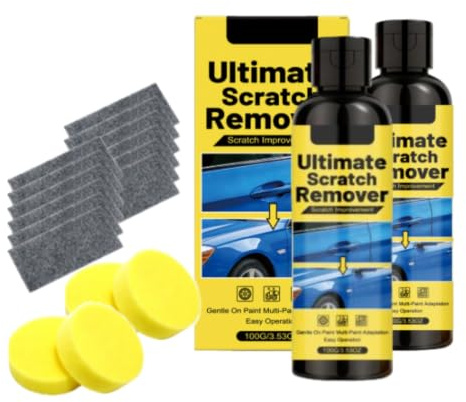 NanoPolix Scratch Remover, Kit Réparation Rayures Nano Polissage Automobile pour Carrosserie et Jantes, Formule Douce Restaure Brillant en Tous Modèles Véhicules (2x NanoPolix set)