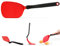 Dreamfarm Chopula Spatola Super-Flessibile Sicura per Antiaderente con Bordo Piatto Forte per Separare il Cibo - 12 Rosso