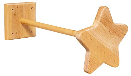 BioKinder Betthimmel-Halter Stern Himmelstange Netzhalterung Betthimmel Halterung aus zertifiziertem Massivholz Erle geölt, L 44 cm