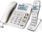 Geemarc Amplidect 595 Combi - Loud Corded and Cordless Phone Set with Answering Machine, Big Buttons and SOS Function for Elderly - Medium to Severe Hearing Loss - Hearing Aid Compatible - UK version