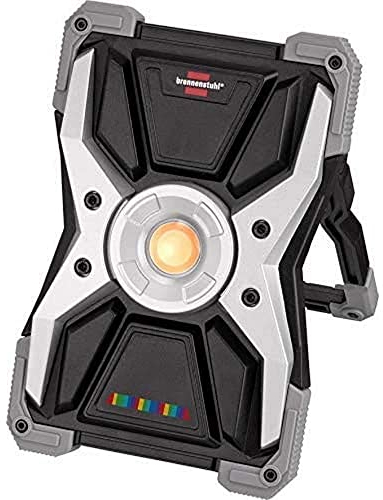 Brennenstuhl Rufus 15CRI 96 Rechargeable LED Work Spotlight (2700lm, IP65, Selectable Light Colour, Construction Spotlight with powerbank Function, incl. Charging Cable)