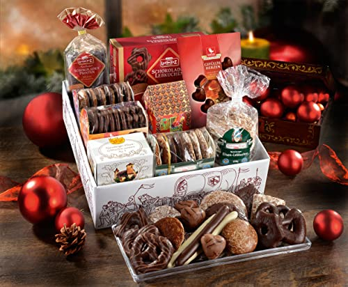 LEBKUCHEN WELT Lebkuchen Geschenkbox ca. 2.050g Gebäckmischung Präsent-Box Weihnachtspaket Lebkuchen-Paket Weihnachtliche Geschenkbox Geschenkset Lebkuchenmischung