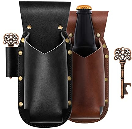 iPihsius Beer Holster, Beer Holster for Men 2PCS,Bottle Opener Included Beer Gift for Men Party Picnic Beach Soda Cans Beverage Holder