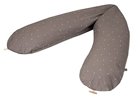 Julius Zöllner Organic Stillkissen ca. 190 cm | Füllung 42 Liter EPS-Mikroperlen | Made in Germany | Bezug aus 100% Baumwolle | Oeko-TEX® Standard 100 | Wild Dots