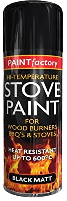 PNJB, Temperature Heat Resistant Matt Black Metal, Black Heat Resistant Paint Spray High-Temperature Stove Exhausts BBQ Etc 400ml (1 Pcs)