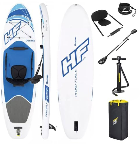 Campsup SUP Hydro-Force Oceana XL 10'0 Combo Gonfiabile Stand Up Paddle Board | Confezione completa tavola da surf per principianti ed esperti con seduta Kayak e doppia pagaia