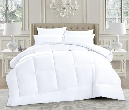 PRIME LINENS Duvets Microfiber Premium Hotel Quality Anti-Allergy Soft Cozy Quilts All Season Duvet Feels Like Down (15 Tog, Double)