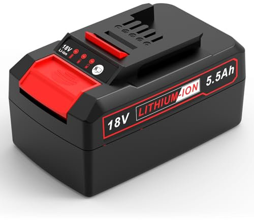ASUNCELL 5.5Ah Battery for Einhell Power X-Change 18V, Lithium-Ion Battery Replacement Compatible With Einhell PXC Power Tools And Garden Machines (with LED Indicator)