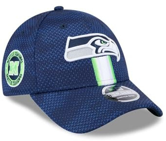 New Era Seattle Seahawks NFL 2024 Sideline Blau Verstellbare 9Forty Stretch Snapback Cap - One-Size