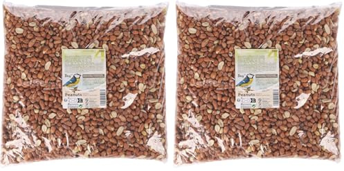Flamingo Cacahuètes décortiquées pour Oiseaux Sauvages 3 KG - Nourriture Fraîche de Qualité Supérieure (Lot de 2)