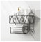 Bathroom Shelves , Toilet Wall Storage Rack Washstand Double Layer Cosmetic Storage Rack with Tissue Holder and Hook Wall Mounted Metal Storage Rack Without Punching ,Wall Mounted Storage Rack(Black)